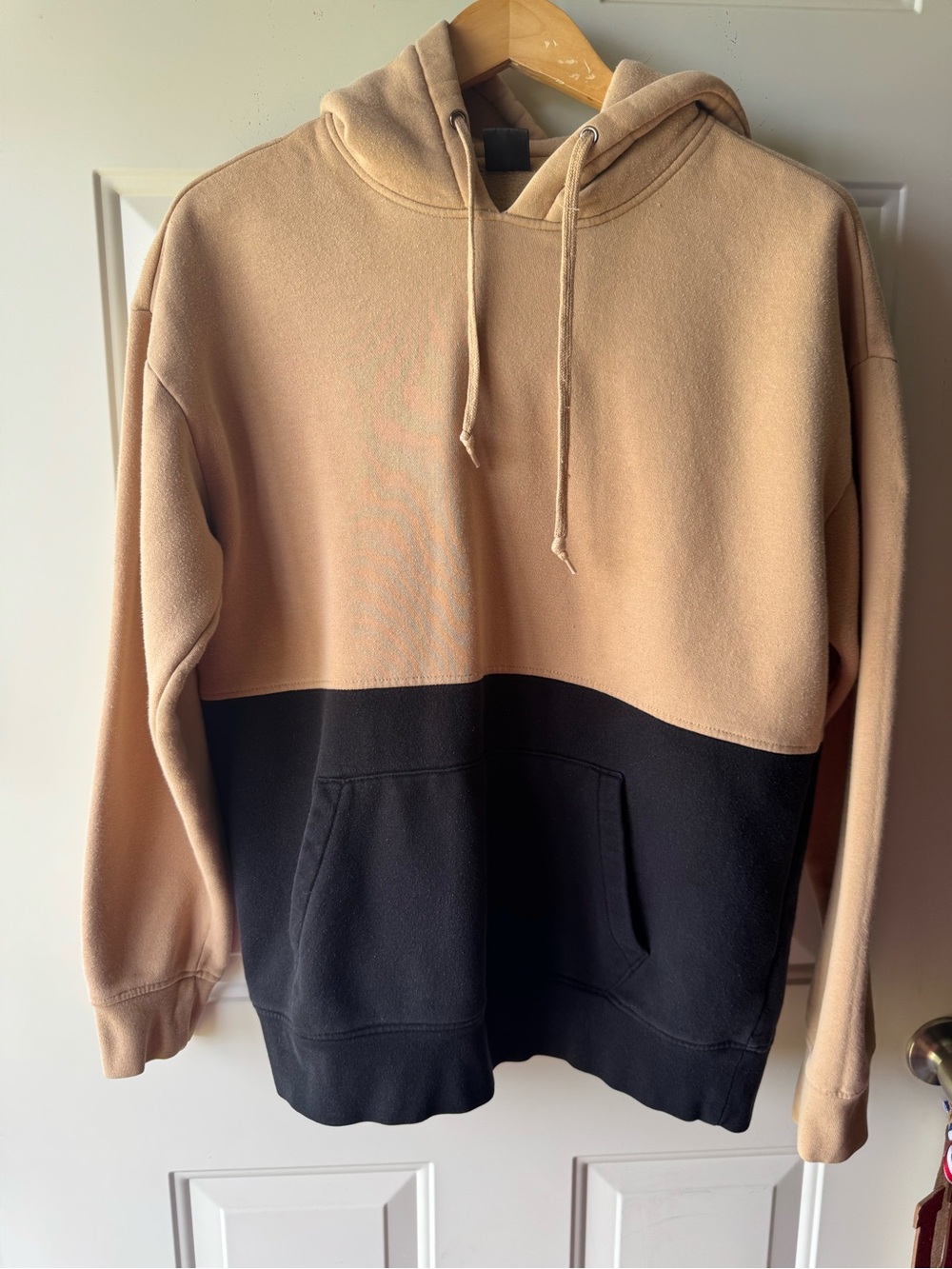 Zine size Medium Hoodie- Beige and Black